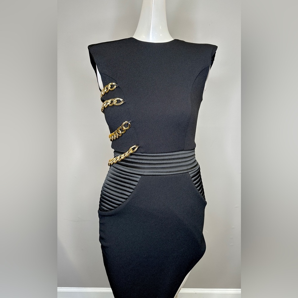 Zhivago Black and Gold Prom Dress - Picture 5 of 10